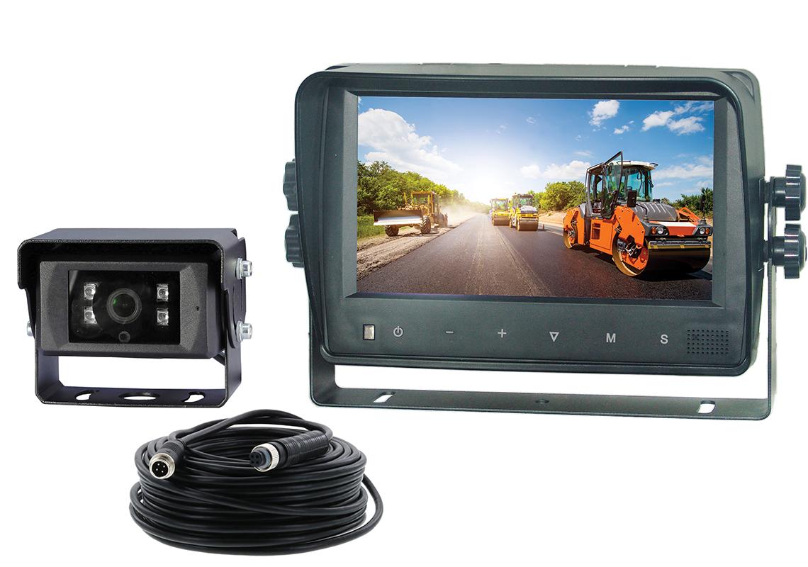Sistema completo cablato HD 720P con schermo 7'' e telecamera nera in alluminio